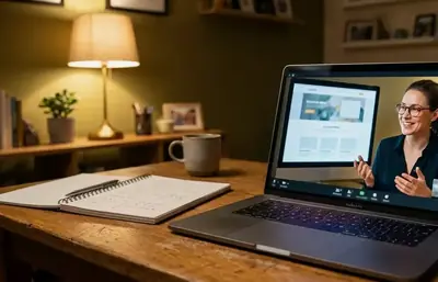 Video content on laptop